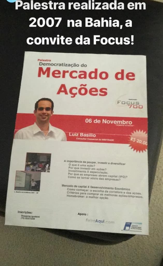 Palestra “Democratização do Mercado de Ações”, Bahia, 2007